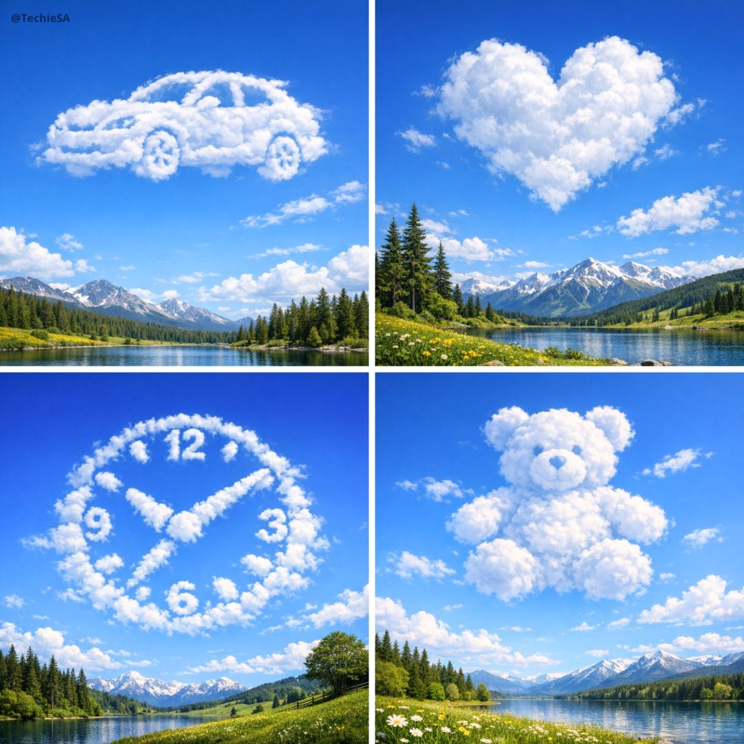 Flux 3 (flux-3.com) prompt example: Cloud silhouette landscape