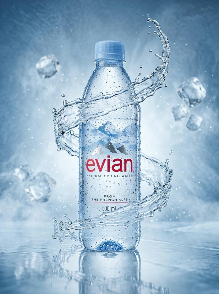 Flux 3 (flux-3.com) prompt example: Luxury Water Bottle Product Photography