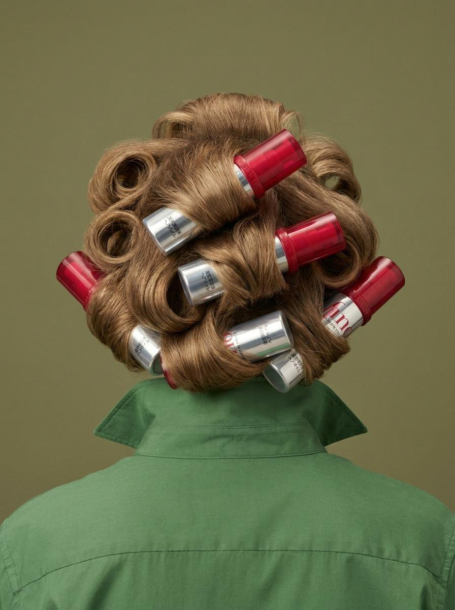 Flux 3 (flux-3.com) prompt example: Surreal Beauty Product Hair Roller