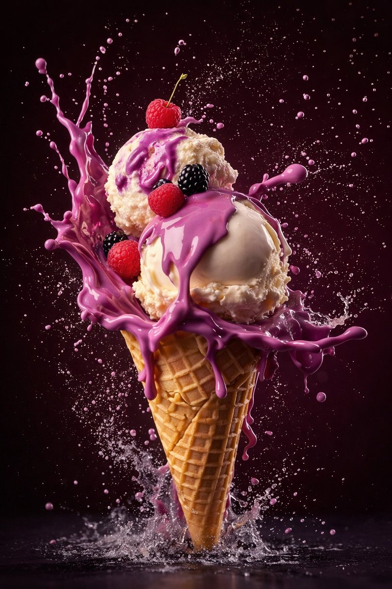 Flux 3 (flux-3.com) prompt example: Hyperreal food campaign