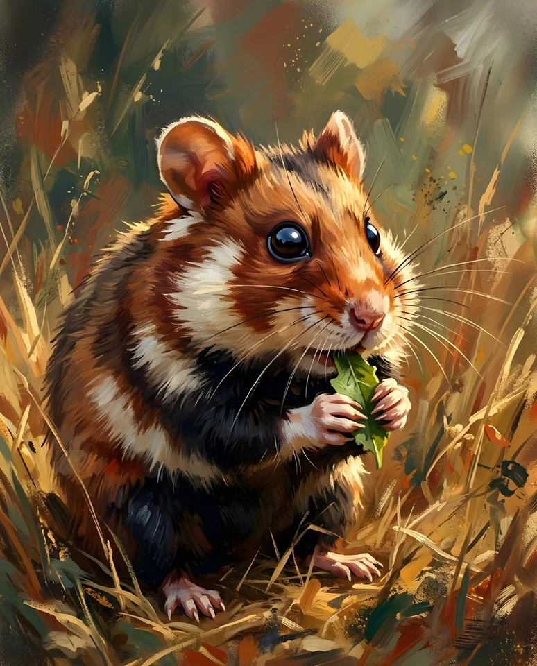 Flux 3 (flux-3.com) prompt example: European Hamster Wildlife Photography