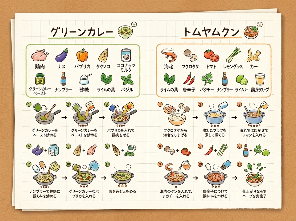 Flux 3 (flux-3.com) prompt example: Handwritten Memo Recipe Illustration