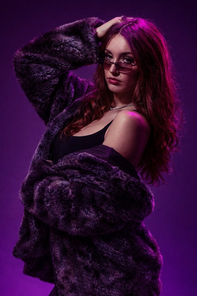 Flux 3 (flux-3.com) prompt example: Minimal studio fashion portrait
