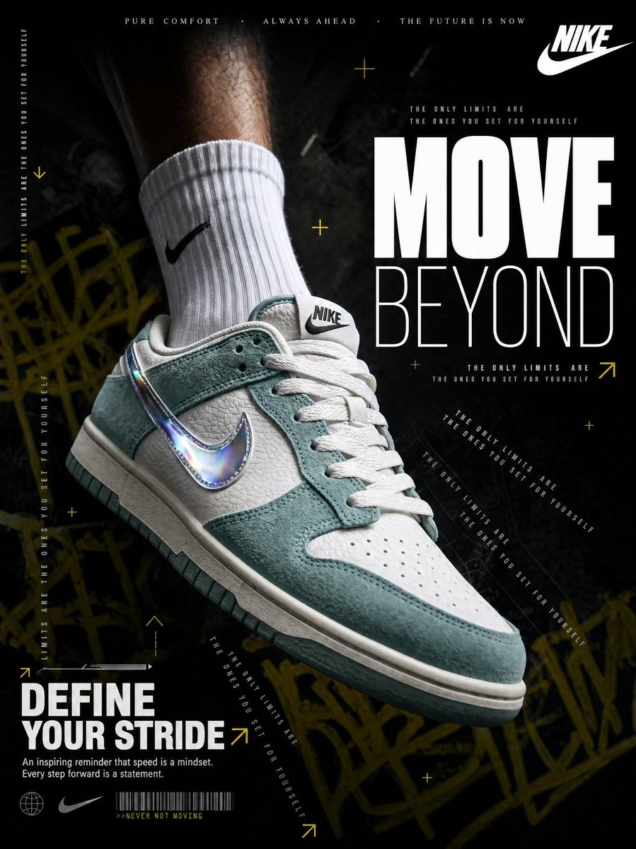 Flux 3 (flux-3.com) prompt example: Dark sneaker editorial