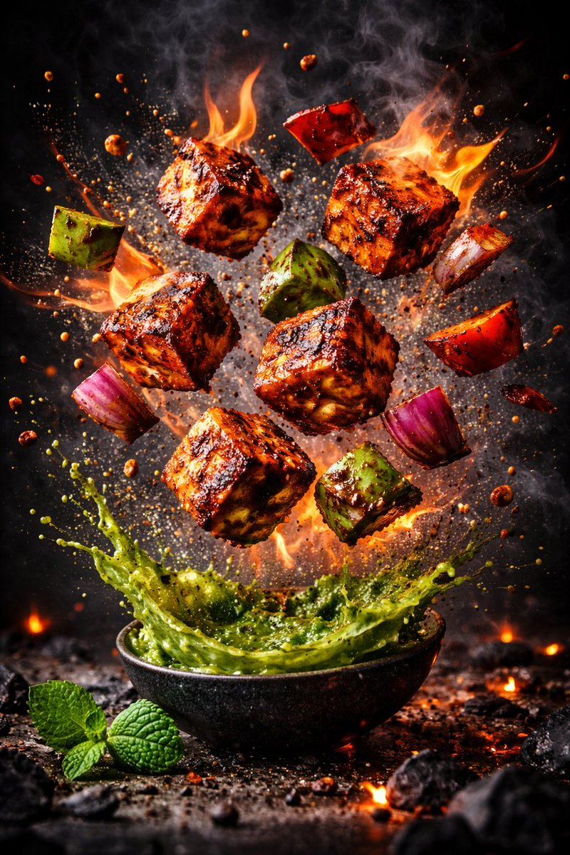 Flux 3 (flux-3.com) prompt example: Cinematic food hero shot