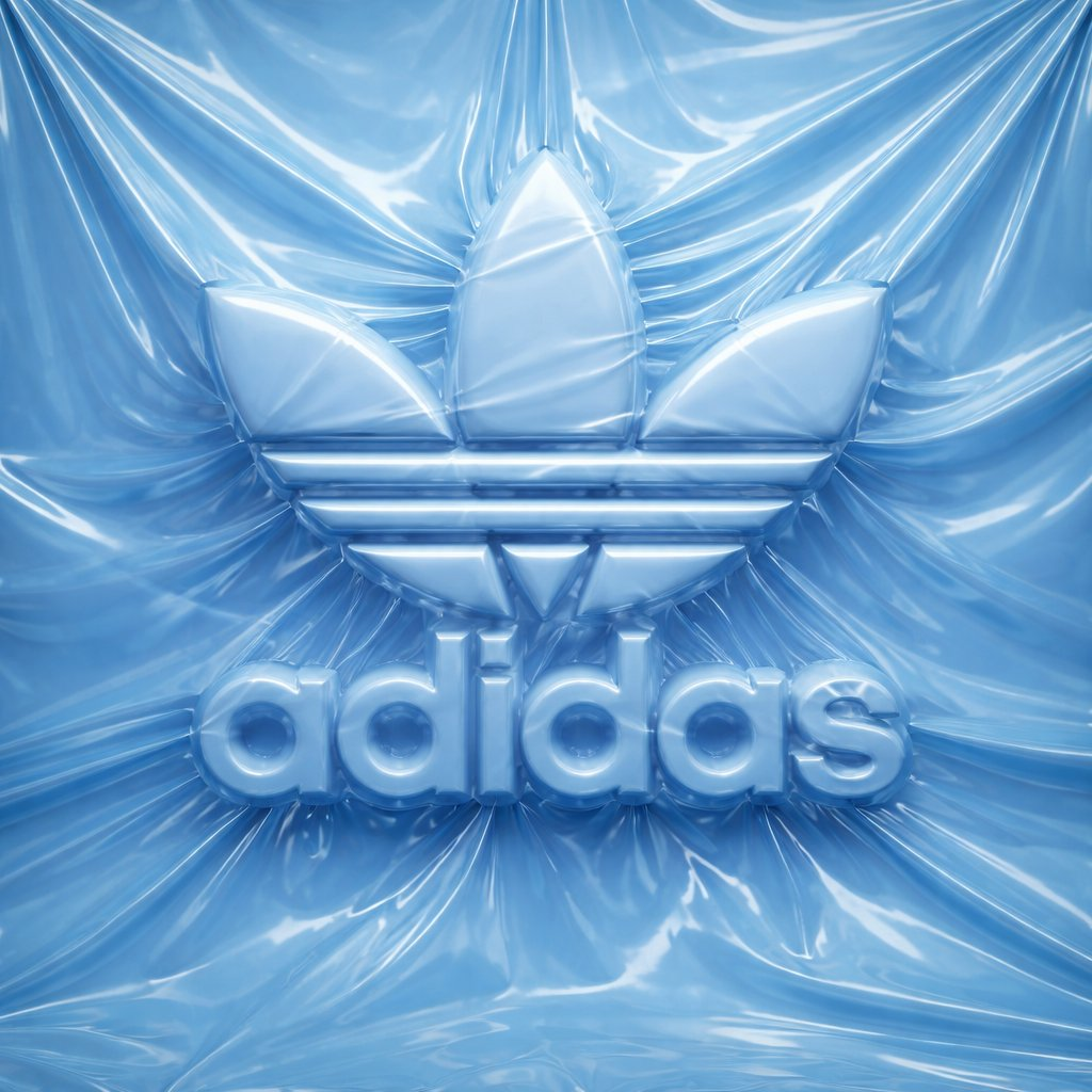 Flux 3 (flux-3.com) prompt example: Shrink-wrapped brand logo