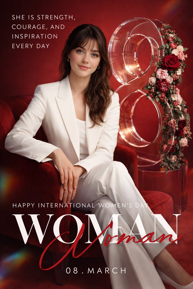 Flux 3 (flux-3.com) prompt example: Women's Day editorial campaign
