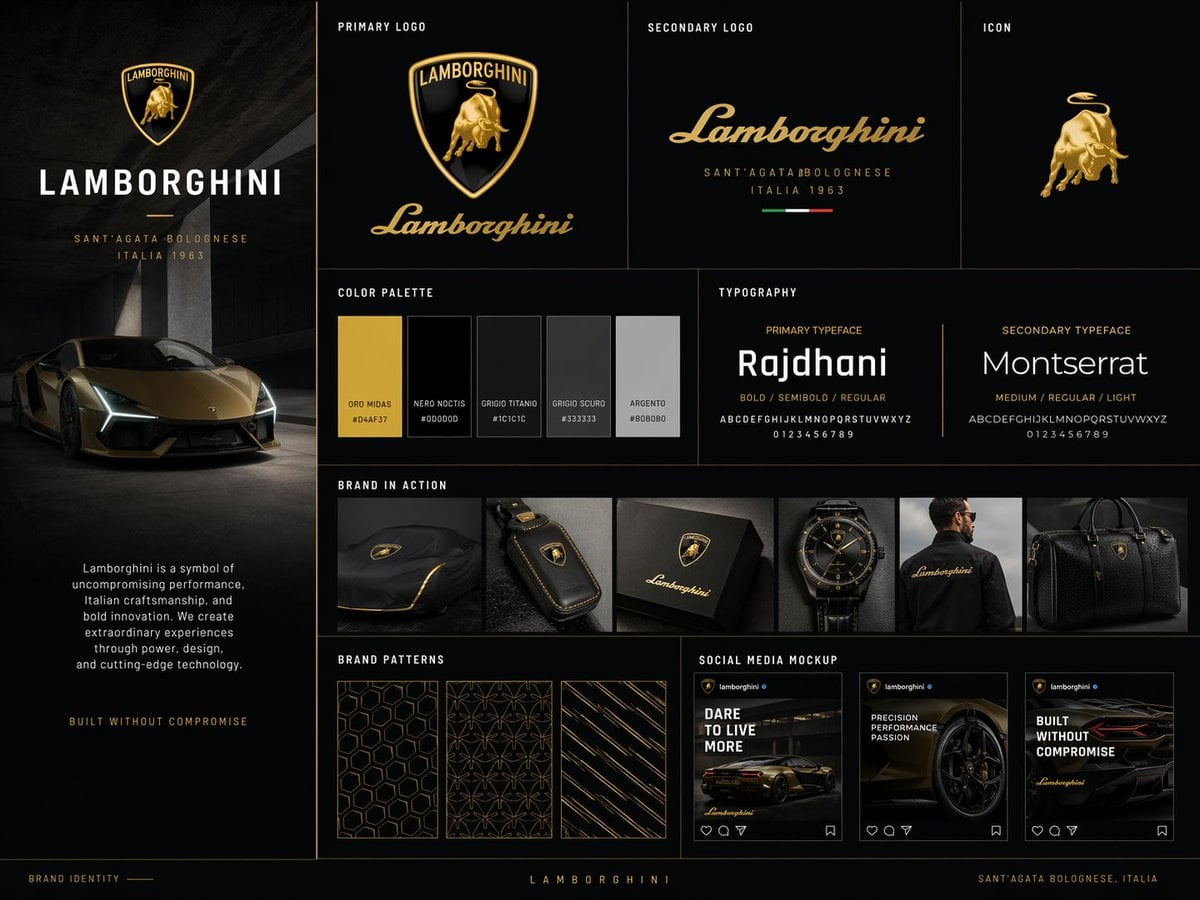 Flux 3 (flux-3.com) prompt example: Professional brand identity board