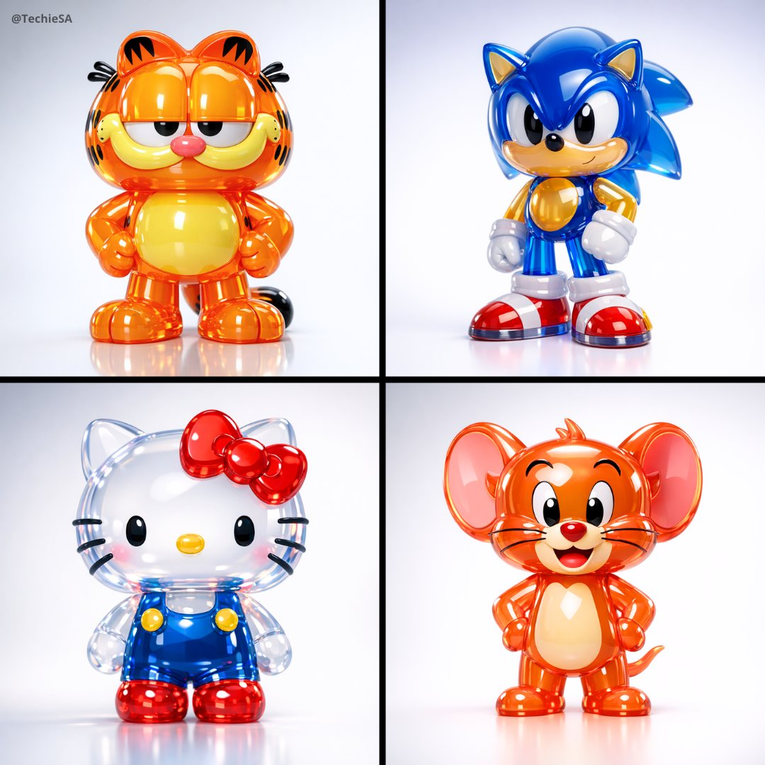 Flux 3 (flux-3.com) prompt example: Collectible translucent vinyl figure
