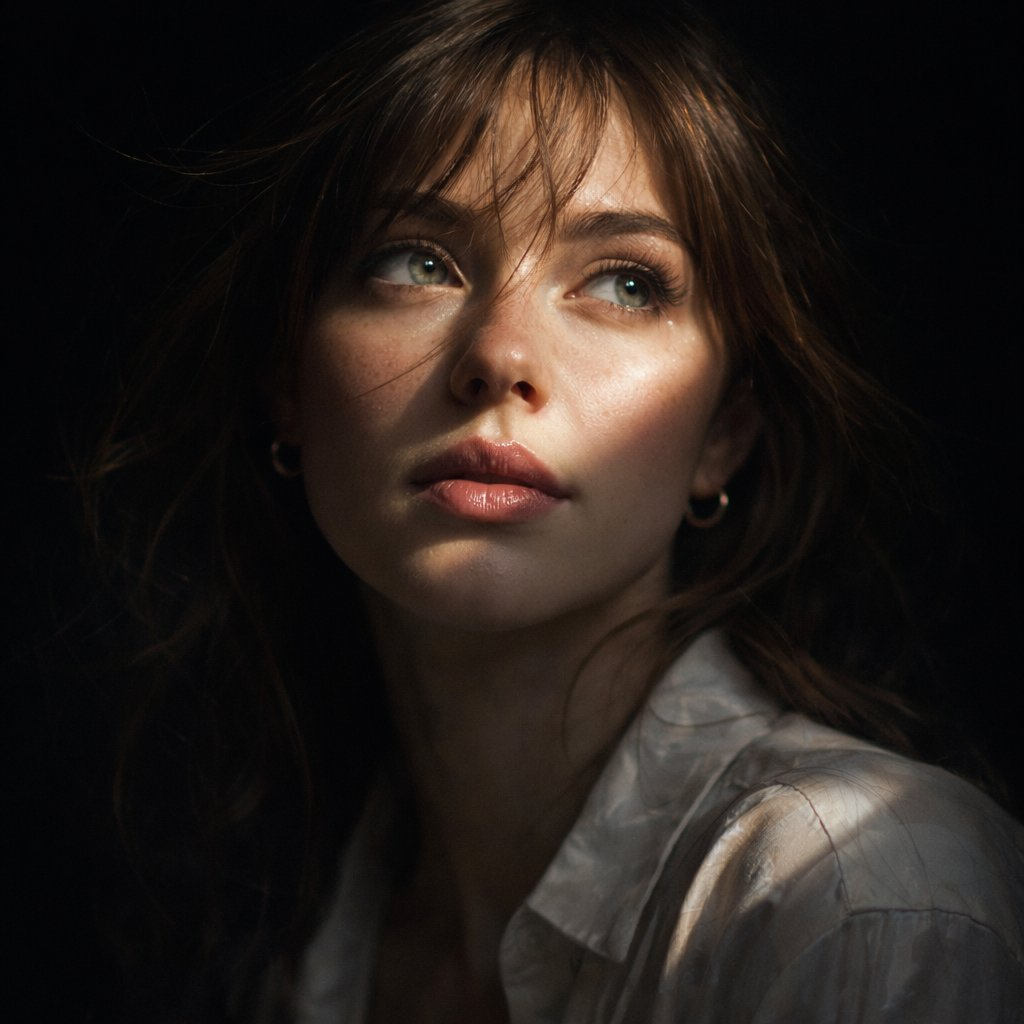 Flux 3 (flux-3.com) prompt example: Sunbeam cinematic portrait